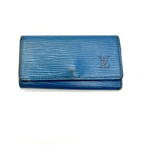Louis Vuitton Blue Epi Key holder Keychain